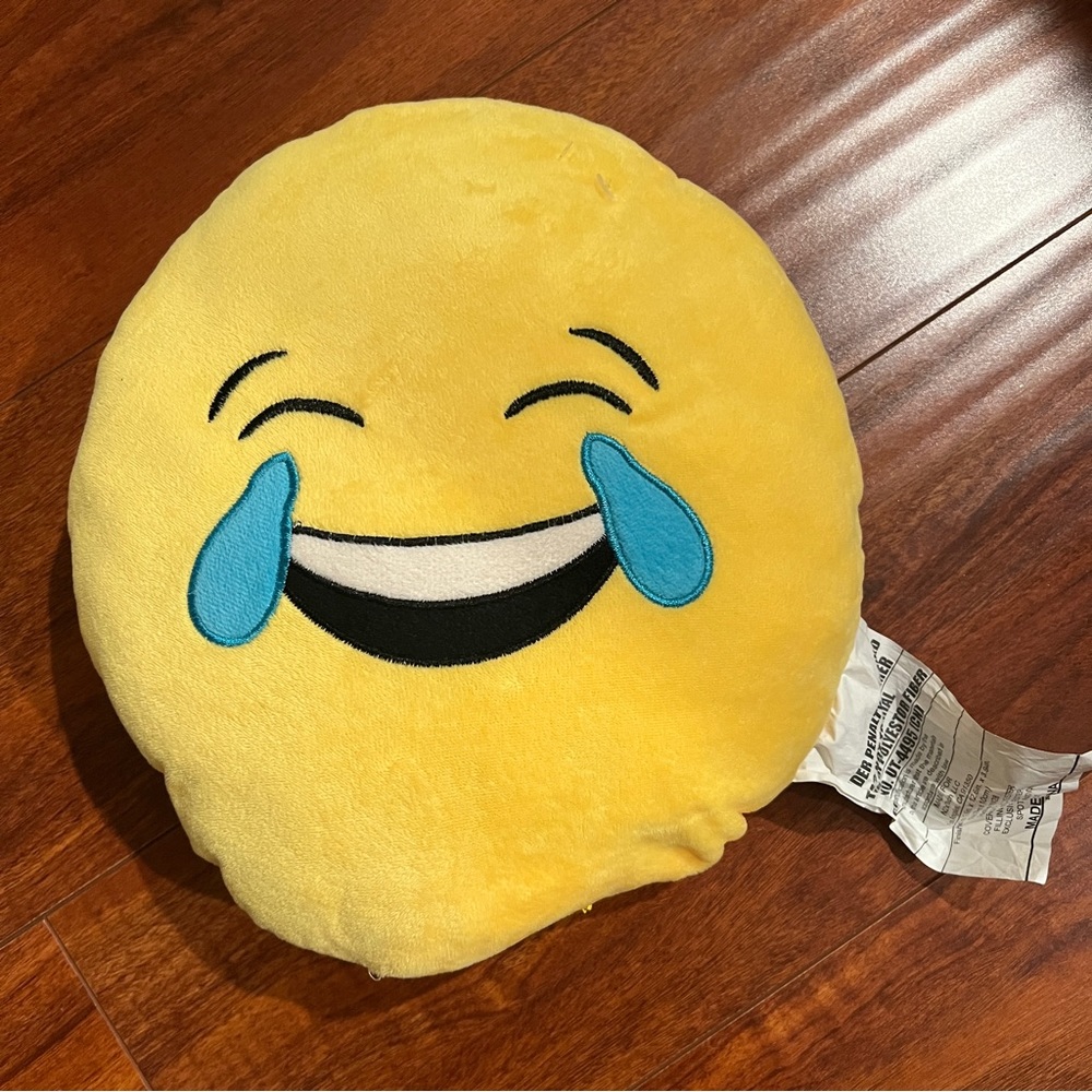 Emoji 😂 crying laughing Face Emoticon Cushion Stuffed Soft Pillow with aux